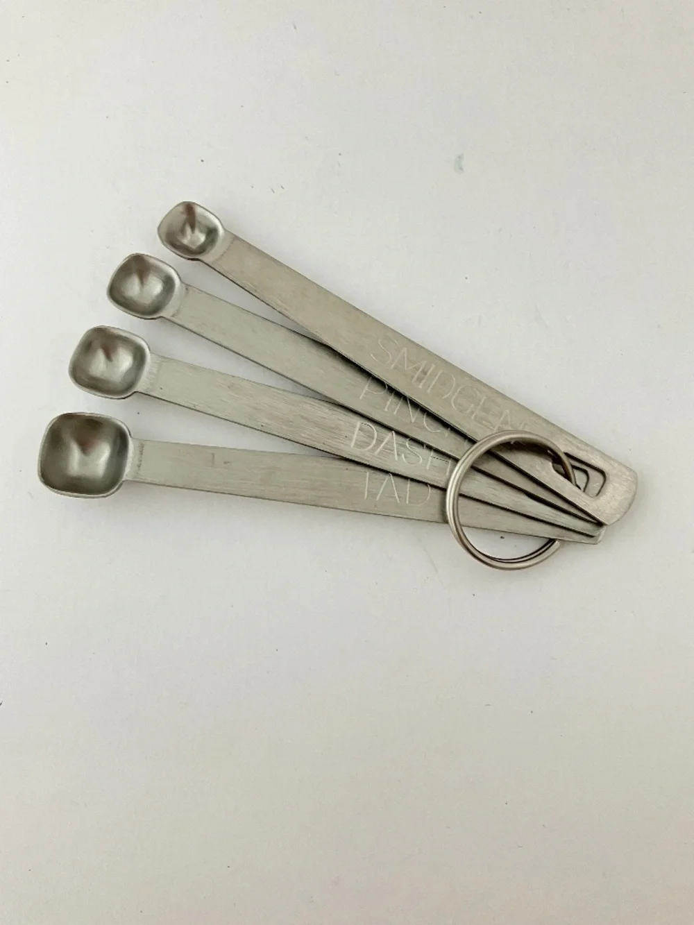 TableCraft 4-Piece Spice Spoon Set, Stainless Steel TAD, DASH, PINCH & SMIDGEN